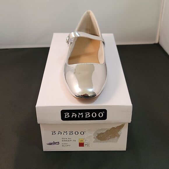 BRAND NEW BAMBOO MARY JANE STYLE CLASSIC BUCKLED STRAP ROUND-TOE FLAT SH… R3 - Picture 14 of 16